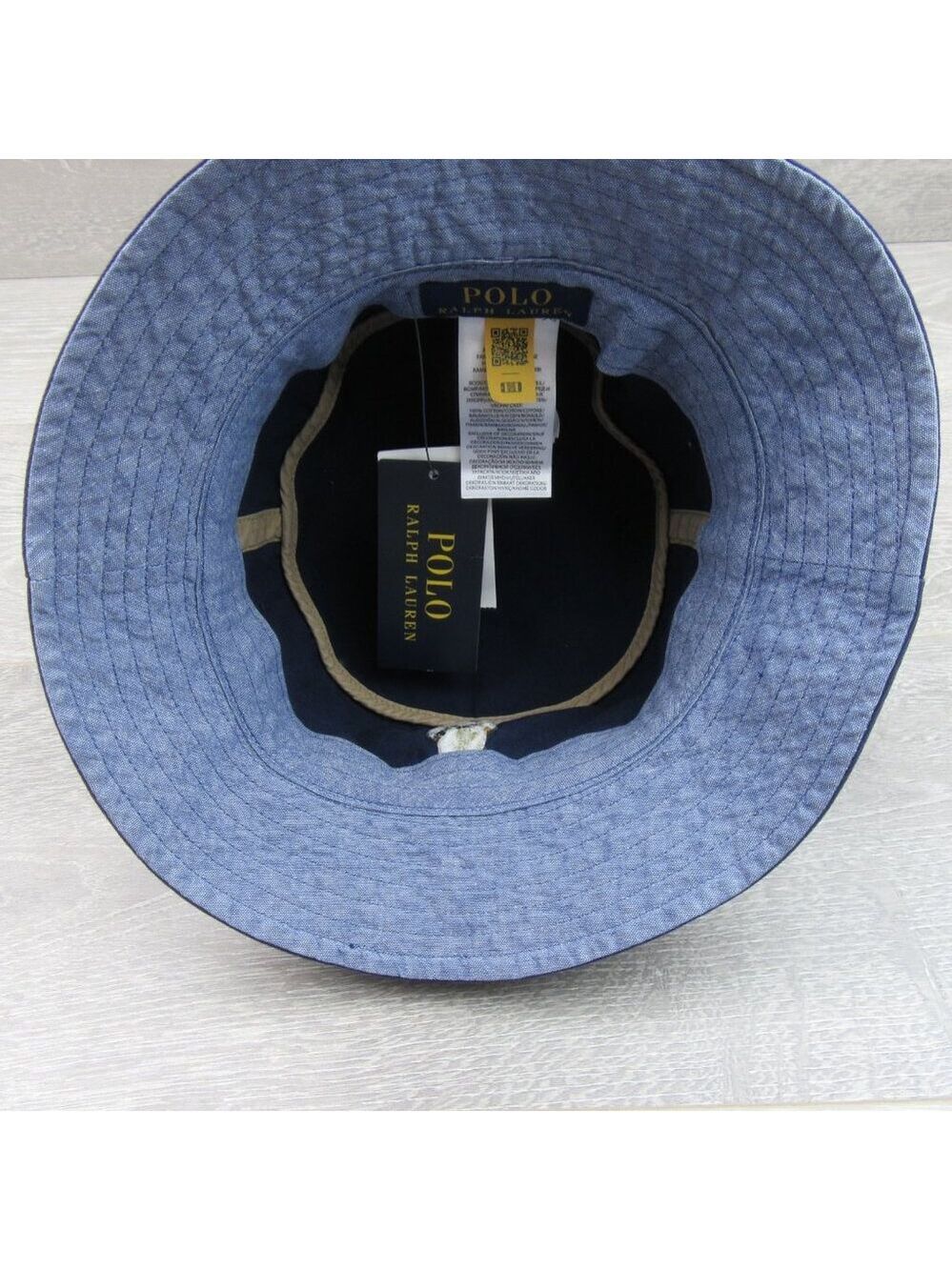 Polo Ralph Lauren Embroidered Bear Bucket Hat Adult Size S/M Navy Blue NEW - Picture 9 of 12